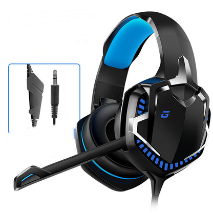 NT-016 Blue Head-Mounted Gaming Headset: Versatile and Stylish (Black-Blue or White)