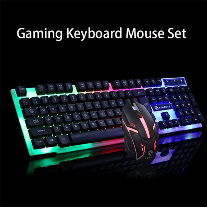 NT-002 Gaming Keyboard & Mouse Set: Glowing Backlit Combo | Available in Black Or White