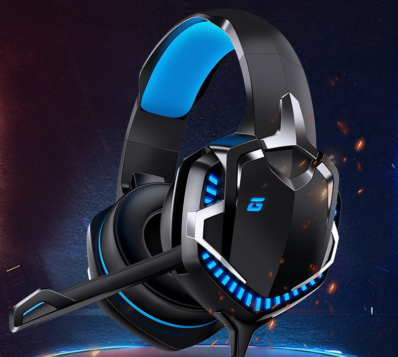 NT-016 Blue Head-Mounted Gaming Headset: Versatile and Stylish (Black-Blue or White)