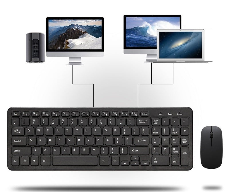 Wireless Keyboard and Mouse Set with Crater Structure Design (NR - 122021033)