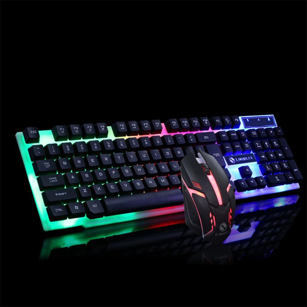 NT-002 Gaming Keyboard & Mouse Set: Glowing Backlit Combo | Available in Black Or White