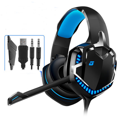 NT-016 Blue Head-Mounted Gaming Headset: Versatile and Stylish (Black-Blue or White)