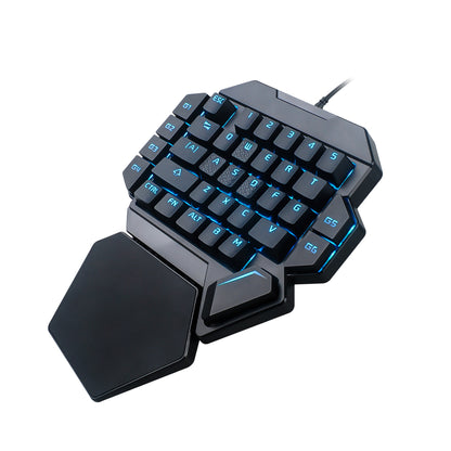 One-Handed Mechanical Gaming Keyboard with Hand Rest (NR - 122021023)