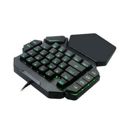 One-Handed Mechanical Gaming Keyboard with Hand Rest (NR - 122021023)