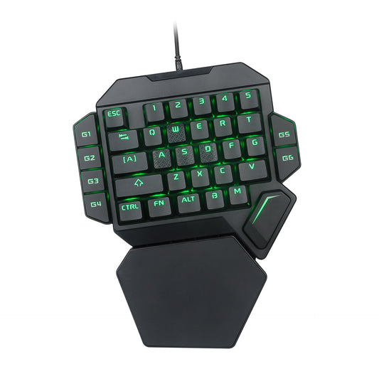 One-Handed Mechanical Gaming Keyboard with Hand Rest (NR - 122021023)