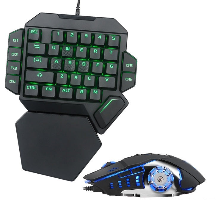 One-Handed Mechanical Gaming Keyboard with Hand Rest (NR - 122021023)