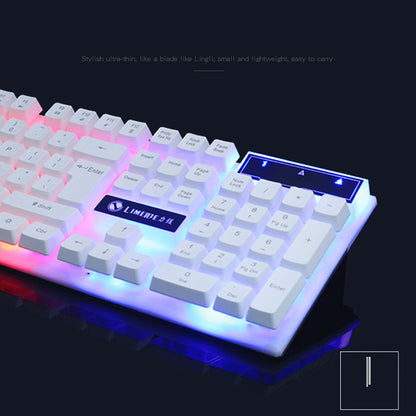 NT-002 Gaming Keyboard & Mouse Set: Glowing Backlit Combo | Available in Black Or White