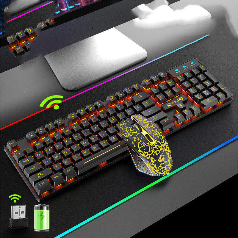 Rechargeable Wireless Mechanical Keyboard with Backlight (NR - 122021025)