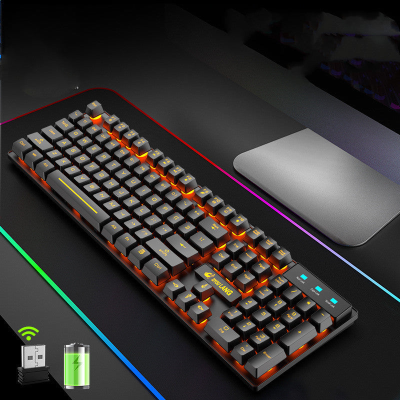 Rechargeable Wireless Mechanical Keyboard with Backlight (NR - 122021025)