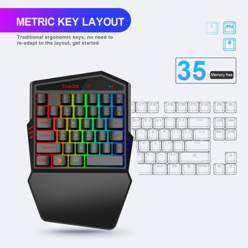 NT-020 Gaming Keyboard and Mouse Set: Throne One Edition