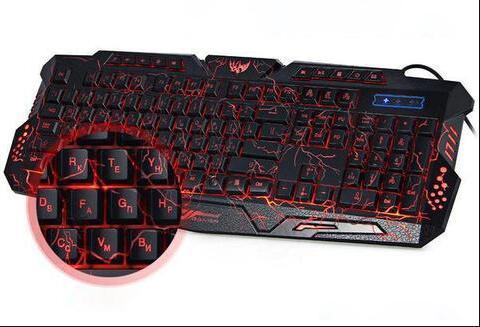 RGB LED Backlit Gaming Keyboard with Ergonomic Design (NR - 122021013)