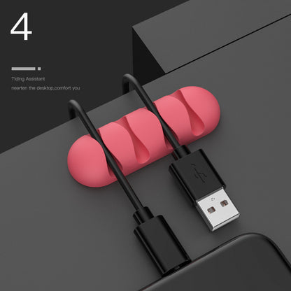 Smart Silicone Cable Holder – Flexible Wire Organizer for USB, Earphones, and Network Cables