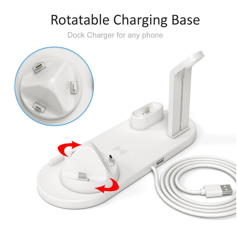 Three-in-One Wireless Charger with Rotating Cradle (NR - 122021038)