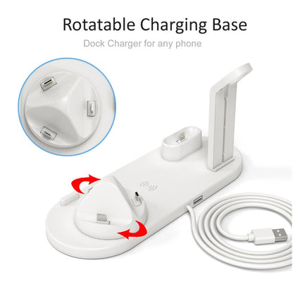 Three-in-One Wireless Charger with Rotating Cradle (NR - 122021038)