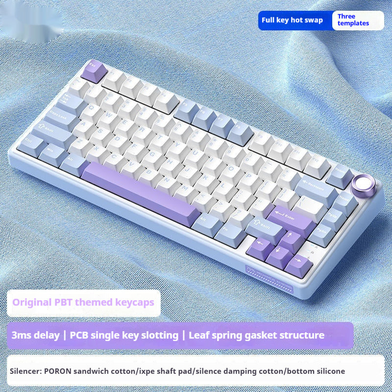 Wireless Mechanical Keyboard with RGB Backlight and Hot-Swap Technology