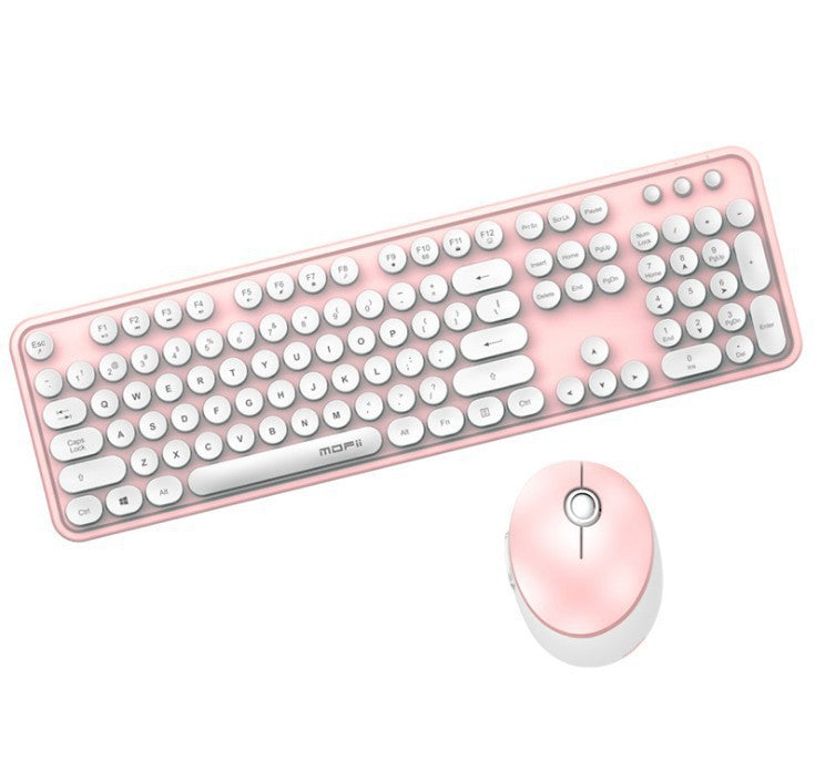 Modern Cute Wireless Keyboard and Mouse Set (NR - 122021024)