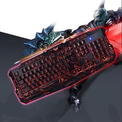 RGB LED Backlit Gaming Keyboard with Ergonomic Design (NR - 122021013)