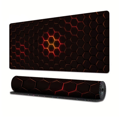 Honeycomb Gaming Mouse Mat Desk Pad (Black, Green, Red)