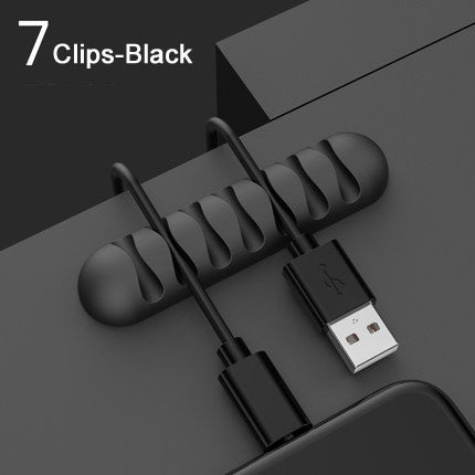 Smart Silicone Cable Holder – Flexible Wire Organizer for USB, Earphones, and Network Cables