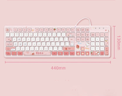 Kawaii Cute Bunny Plastic  Keyboard | Wired & Wireless options | 5 colors |  (NR - 122021031)