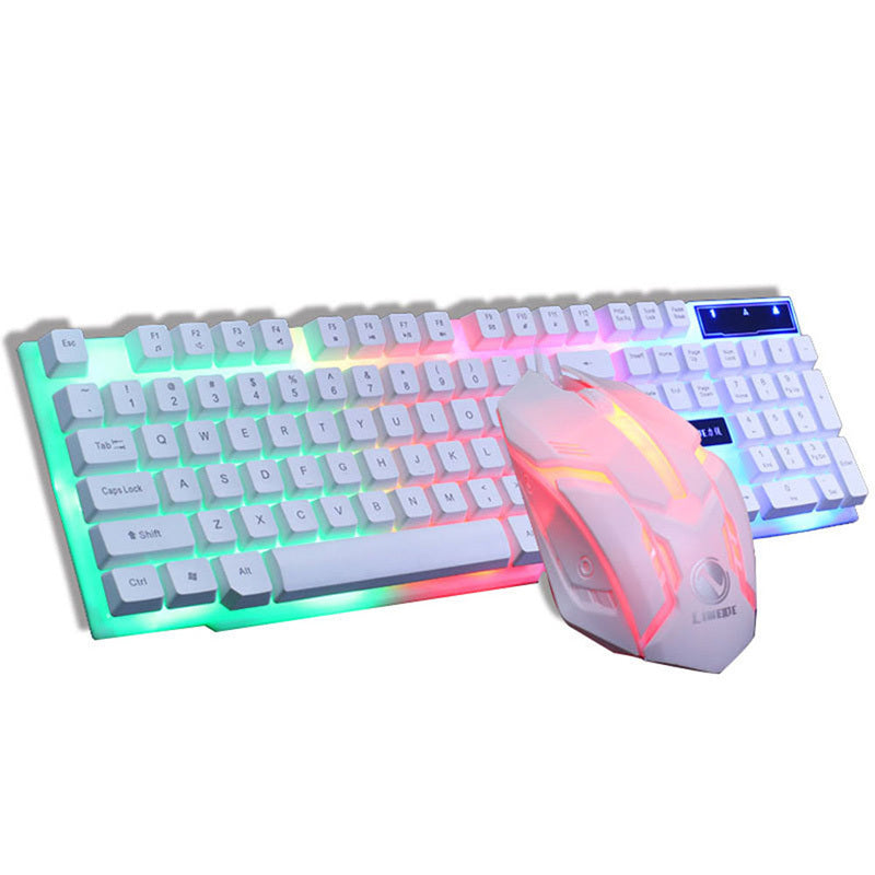 NT-002 Gaming Keyboard & Mouse Set: Glowing Backlit Combo | Available in Black Or White