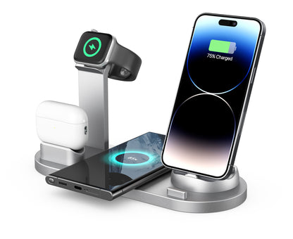 Three-in-One Wireless Charger with Rotating Cradle (NR - 122021038)