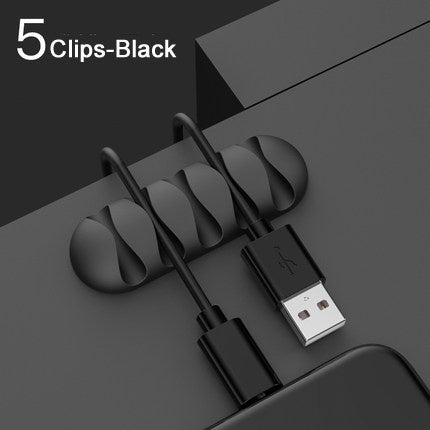 Smart Silicone Cable Holder – Flexible Wire Organizer for USB, Earphones, and Network Cables