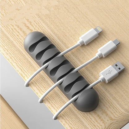 Smart Silicone Cable Holder – Flexible Wire Organizer for USB, Earphones, and Network Cables