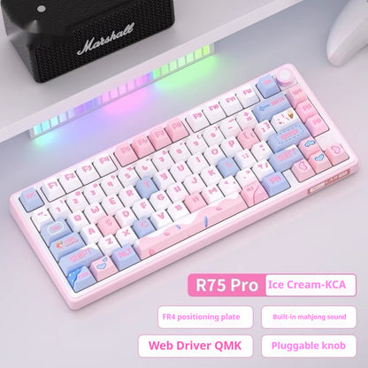 Wireless Mechanical Keyboard with RGB Backlight and Hot-Swap Technology